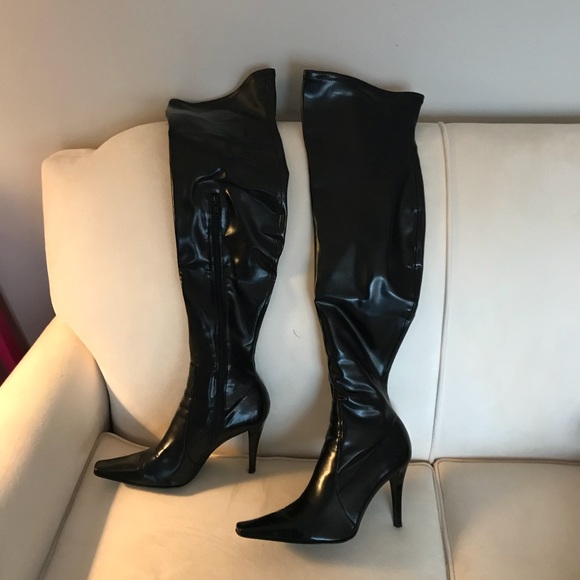 nine west thigh high boots